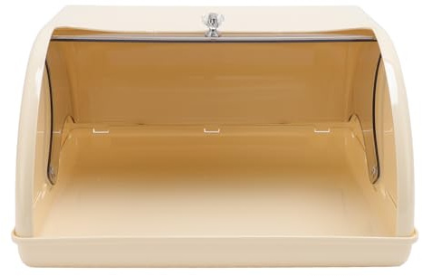 Fdit Caja de Almacenamiento de Plástico con Tapa Enrollable para Mesa de Comedor, Gabinete de Cocina, Contenedor Multifuncional para Tazas de té, Diseño Resistente con Tapa Abatible para Fácil