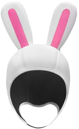 predolo Gorro de Buceo para Adultos, Gorro de natación térmico para, Deportes acuáticos, natación, Kayak y Vela, Blanco Rosa