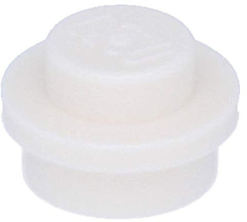 50 x LEGO® Plate, Round 1 x 1 Straight Side White