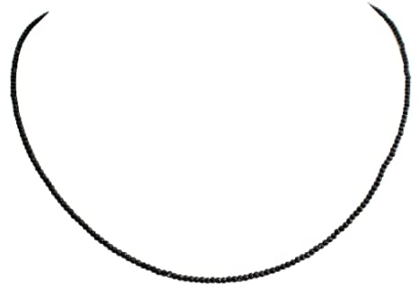 Schwarz Spinell Kette Edelstein Collier ca.45 cm lang