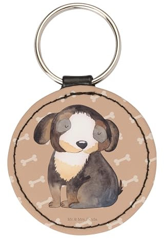 Mr. & Mrs. Panda Schlüsselanhänger Hund Entspannen - Geschenk, schlüsselbund anhänger, Schlüsselaccessoire, Niedlich, Hundespruch, mini, Süß, Taschenanhänger, Liebe, Hundebesitzer