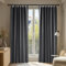 Deconovo Tende Soggiorno Oscuranti 140x290 CM 2 Pezzi, Tende Termiche Isolanti Moderne per Finestre Interni, con Passanti, Grigio Scuro
