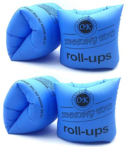 Topsung Inflatable Arm Bands Swim Floatation Water Wings Swimming Arm Ring Floatie for Kids and Adults