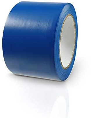 Betriebsausstattung24 Bodenmarkierungsband - Markierungsband für den Innen- & Außenbereich - Selbstklebend - PVC - Farbe: blau - BxL: 5,0 cm x 33,0 m