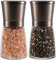 Vzaahu Juego de 2 Molinillos de Sal y Pimienta,con Núcleo de Cerámica de Canela,Rugosidad Ajustable,Color Cobre