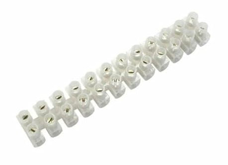LEDSone 12 Wege Schraube Elektrische Klemme Choc Block Stecker, Streifen 3A 5A 6A 10A 15A 30A 60A, 2 Reihen Verbindungsblock für Verkabelungskabel (10, 60A)