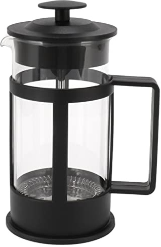 Cafetera Francesa, Cafetera de Prensa Francesa, Cafetera Francesa de Acero Inoxidable de 350ML, Cafetera Francesa de émbolo, con Jarra de Vidrio y Filtro, para Casa, Cocina, Oficina y Viajar(Negro)