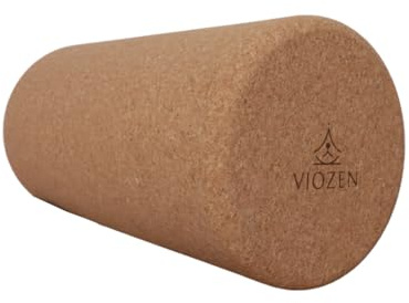 VIOZEN® Faszienrolle aus 100% Naturkork – nachhaltig, rutschfest & stabil – Yoga Rolle für Rücken, Nacken & Beine – ideale Massage- und Regenerationsrolle für Fitness, Pilates & Yoga 300 x 150 mm