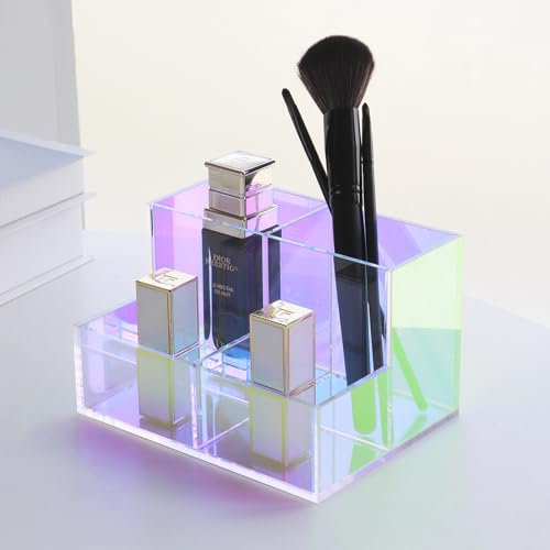 AIMIAO Make up Pinsel Aufbewahrung aus Farbe Acryl Kosmetikpinsel Behälter Make up Kosmetik Organizer Spiegelschrank Organizer Innen Badschrank Organizer für Pinsel, Eyeliner, Lippenstifte