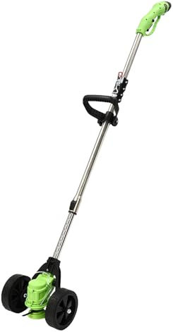 SABUIDDS Akku-Rasentrimmer 200W mit 1300mAh Li-Ion Akku und Ladegerät, 90° drehbar, für Rasentrimmer, Gartenrasen, Pflanzen, Sträuchern, Fugenreiniger, Elektrischer Fugenkratzer, Unkrautbürste (Grün)