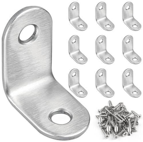 JatilEr 10 st vinkelfästen, 30 × 30 mm höger hörn med 20 skruvar