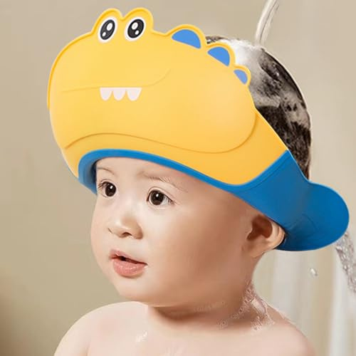 Duschhaube für Kinder, Baby-Duschhaube aus Silikon, Verstellbar, Zum Waschen von Haaren, Zum Schutz von Kleinkindern und Kindern, Verhindert das Eindringen von Wasser in Augen