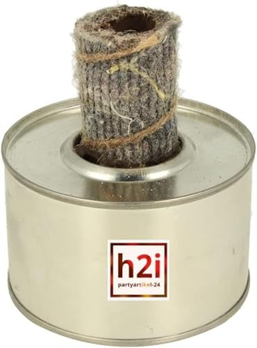 h2i 5 Fackeltöpfe | Paraffin Partyfeuer mit Baumwolldocht | Ø 10 cm | Brenndauer ca. 180 min |b| perfekte Beleuchtung für Garten & Outdoor-Events | Bodenfackel für unvergessliche Abendveranstaltungen