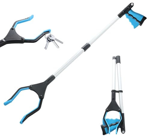 Pince de Préhension 81cm - Outils de Ramassage Pliable avec Embout Magnétique - Pince Ramasse Déchets Légère pour Personnes Âgées et Handicapés - Utilisation Intérieure et Extérieure