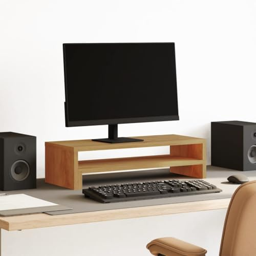 Xichuzi Monitorständer Artisan-Eiche 54x22x15 cm Holzwerkstoff, Monitor Erhöhung, Schreibtischaufsatz, Monitor Erhöhung Schreibtisch, Bildschirm Erhöhung, Schreibtisch Regalaufsatz - 854777
