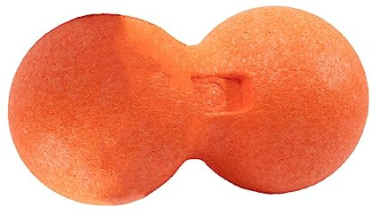 DEARMAMY Massaggiatore Per Tessuti Profondi Doppio Peanut Palla Fitness Alle Arachidi Arancione Per Rilassamento Muscolare e Sollievo Da Tensioni Schiena Collo e Gambe Uso Yoga e Sport