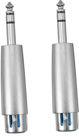 SHOWERORO 2 pièces Adaptateur TRS vers XLR Broches Femelle Cuivre Connecteur Audio pour Microphone et Enceintes Lot