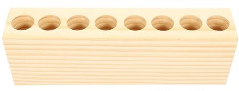 IWOWHERO Solid Wood Lipstick Stand Multi-slot Lipstick Holder Organizer for Home and Vanity Desktop Cosmetic Rack Space-saving Makeup Storage Display