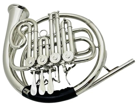 Professionelles Einreihiges Waldhorn Waldhorn 4 Klappen Bb F Messing Vernickelt Professionelles Instrument Mit Kofferzubehör