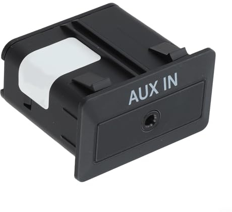 Toma de audio auxiliar para 3 2010-2013, reemplazo de conector de entrada AUX estéreo de coche, adaptador de puerto de consola central con OEM TD7466DFX5717, conector de música para vehículo ABS negro