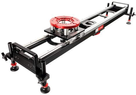 Proaim Flyking 4ft Präzisionskamera-Slider (Mitchell-Halterung) mit 360°-Schwenk und Stoßdämpfer-Softstop-Ende. Kompatibel mit Mitchell/Bowl Stativ. Nutzlast bis zu 70 kg / 154 lb. (P-FK-4)