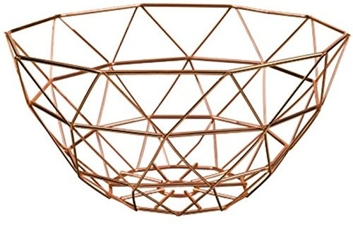 Scotrade New Vintage Stunning Geometric Fruit Basket Brilliant place to store your fruit - COPPER
