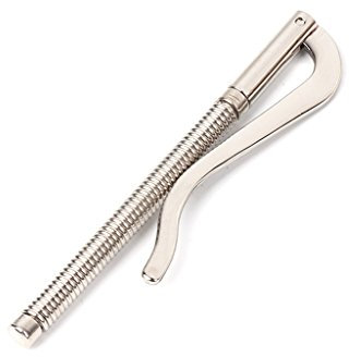 Cuigu Metall-Bifold-Geldscheinklammer, Bar Wallet ersetzen Teile Federklemme Cash Holder (Silber)