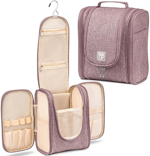 BOACAY Beauty Case da Viaggio, Borsa da Toilette Appendibile per Donna e Uomo