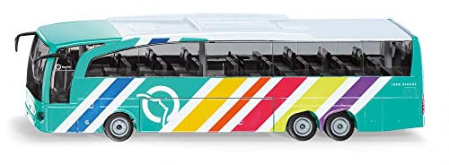 siku 3738001, Mercedes-Benz Travego Reisebus RATP Frankreich, 1:50, Metall/Kunststoff, Multicolor, Öffenbare Türen und Klappe