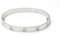 Luxury Gold-Plated Stainless Steel Simple Style Love Bangle Bracelet for Women Men (SilverCZ in size 16)
