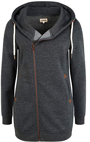 OXMO OXVicky Damen Sweatjacke Kapuzenjacke Hoodie mit Kapuze