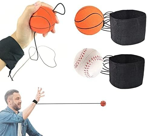 Sports Wrist adult Balls Rubber Bouncy Balls Return Rubber Sport Ball Wrist Return Ball,Wrist Band Ball Wrist Training Rubber Elastic Rebound Ball Finger Exercise for adult