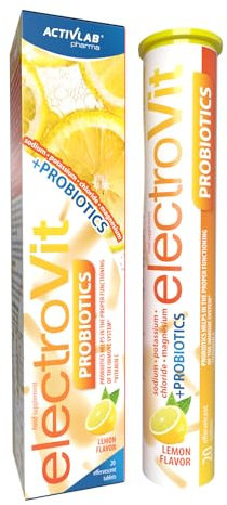 Activlab ElectroVit Probiotics Zitrone- Hochwertige Kinder-Nahrungsergänzung Magnesiumcitrat, 20 Brausetabletten, Limettengeschmack, Magnesium, Vitamin C