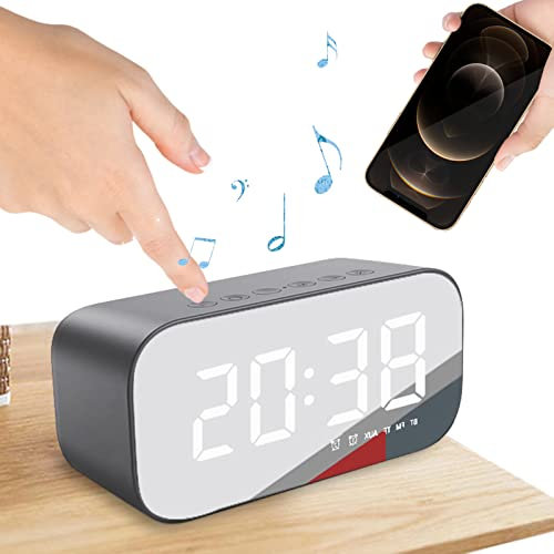 2 väckarklocka trådlös högtalare - trådlös touch-sensor väckarklocka - långvarig stereohögtalare för utomhusresor