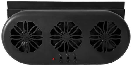 Shkalacar Ventilatore di Scarico per Auto, 3 Ventole Ventilatore di circolazione dell'Aria Alimentato Tramite USB e energia Solare Ventilatore di Ventilazione Silenzioso Ventola di Raffreddamento