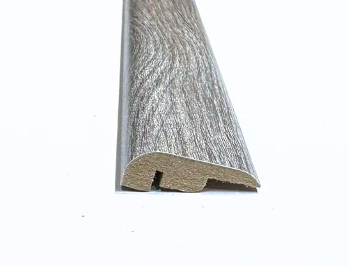 Orlando Classic Grey Laminate & Wood Flooring Section Transition Bar MDF Threshold Strip End Edge Profile Door Trim Moulding Oak (1, 2400mm (7ft 9))