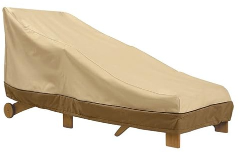 Bâche pour Chaise Longue de Exterieur , 210D Oxford Housse de Couverture pour Transat pour Patio, Housse de Protection pour Bain de Soleil Jardin Imperméable avec Corde (Size:218*86*76cm,Color:A)