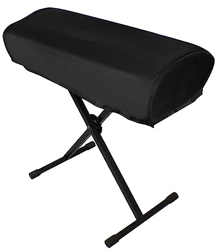 Klavierabdeckung für 61 Tasten, Schwarz, aus Canvas | Verstellbare Kordel, für Digitalpiano und Keyboard, als Staubschutz mit Passender Form