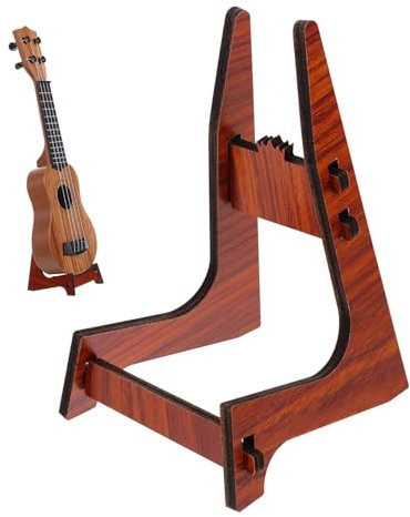 LALADEFIEE Holz Ukulelenständer Faltbar Tragbar Ukulelenhalterung Für Anfänger Musikzimmer Und Bühne Geeignet Sorgfältig Poliert Und Griffbereit