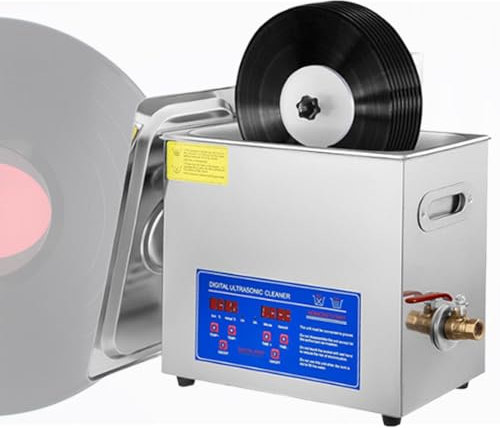 Ultrasonic record cleaner Vinyl Cleaning for LP Vinyl Records – Machine with Digital Timer Adjustable Temperature, for Cleaning Jewelry, Glasses