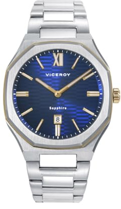 Viceroy Reloj Hombre Analógico - Colección Laura Escanes - 41 mm - Acabado Dorado - Cristal de Zafiro - Sumergible 10 ATM - Movimiento de Cuarzo – 45009-33