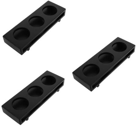 TOVINANNA 3St Tablett mit ätherischen Ölen Ständer für ätherische Öle aus Holz Aufbewahrung von Nagelflaschen Holzständer für ätherische Öle Nagellackregal Ständer für Duftbehälter Black