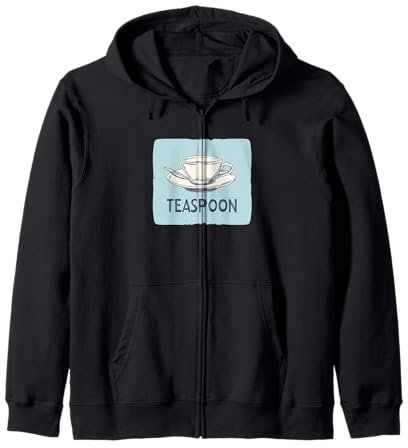 Costume de cuillère à café amusant pour les amateurs de thé et de cuillère Sweat à Capuche