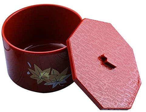 Ciieeo Japanese Octagonal Soup Bowl Drop-Resistant Lidded Miso Soup Bowl Cute Lid for Snacks Rice