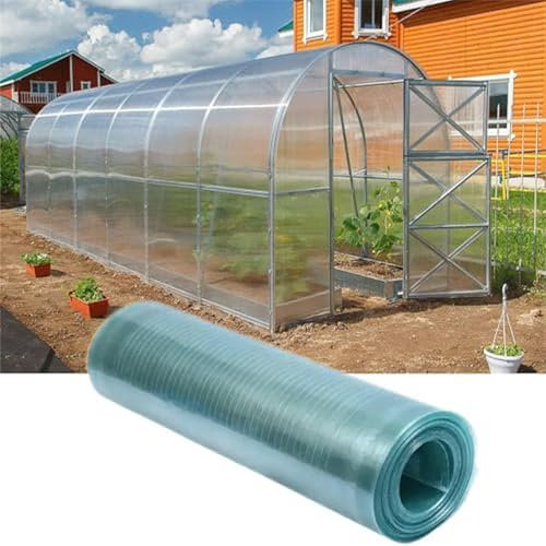 LRYELWA Plaque en Polycarbonate pour Serre,Feuille en Fibre de Verre 0,8mm Panneaux Durable Transparents,Couverture de Toit Isolante Anti-Pluie,pour Jardin Garage Hangar Auvent (0.6m x 2m)