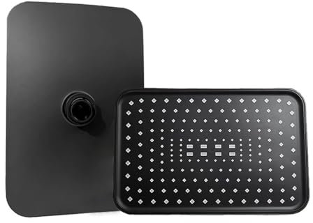VNJUGF Rainfall Shower Head Big Panel Large Flow Supercharge Ceiling Mounted Shower Head 360 Rotation High Pressure ABS Bathroom Faucet wanglan(Dark Grey)