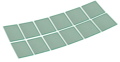 PATIKIL 4 x 4 PCB Board Circuit, 12 Pcs Single Sided Prototype Solder Boards for DIY Soldering and Electronic Project Circuit Boards Solderable Breadboard, Green