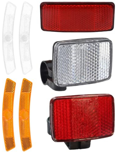 TPZORJX 7 Stück Speichenreflektoren Fahrrad,Speichen Reflektoren und Licht Clip Set,Katzenaugen Kinde Fahrrad Reflektoren Vorne Hinten,Fahrradsicherheit Zubehör für RennräDer Mountainbikes E-Bikes