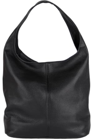 MIRROSI Beuteltasche Damen aus Echtleder – Made in Italy – Shopper & Tragetasche 33x32x16 cm – Handtasche mit viel Stauraum – Leder Schultertasche