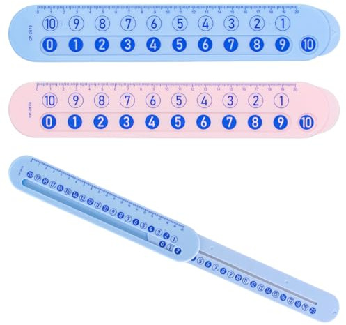 DIFLAX 2 Stück 20 cm Schreibwaren Lineal: Mathe Règle, Mathe-Lineal-Zerlegung für Kinder, Lustige Lern Règle Kinder, Additions Subtraktions Règle, Additions Subtraktions Mathe Règle